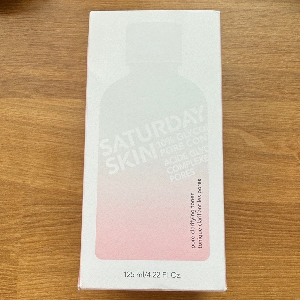 Saturday Skin Pore Clarifying Toner 10% Glycolic Acid‎ NIB Exfoliating Treatment